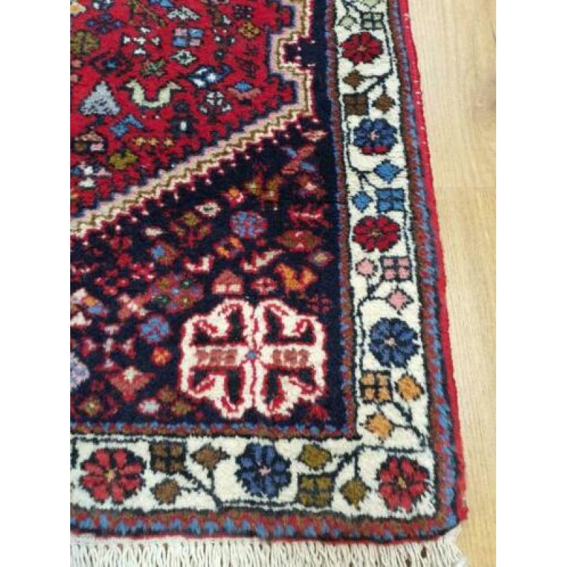 Vintage handgeknoopt perzisch tapijt loper Abedeh 207x73