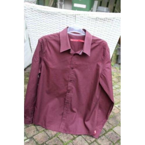 Bordeaux rood overhemd van Esprit maat L