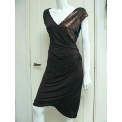TED BAKER feest jurk pailletten maat 38/40 zgaNIEUW