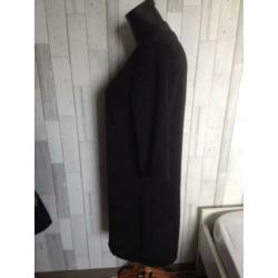 jurk zwart wijde lange mouw casual ladies maat M lang 87cm