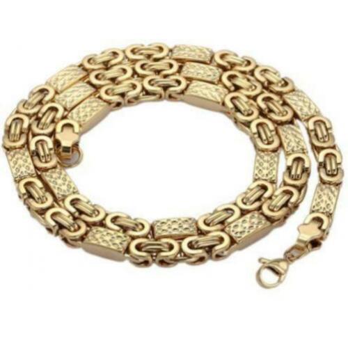 6mm 50cm koningsketting 50 cm platte Gold plated heren 6 mm