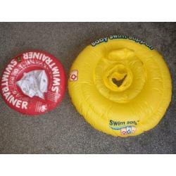 Baby swimtrainer en baby float. Baby Zwemband