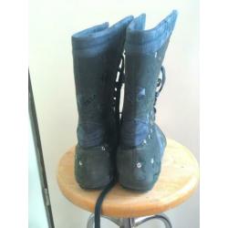 Petrol schoenen maat 40 glitter goa boho hippie apart
