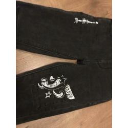 STOERE Zwarte tuinbroek van Coolcat - maat 146/152