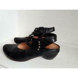 Think! Zwarte leren schoenen mt 39,5 Charlotte Nouvelle zgan