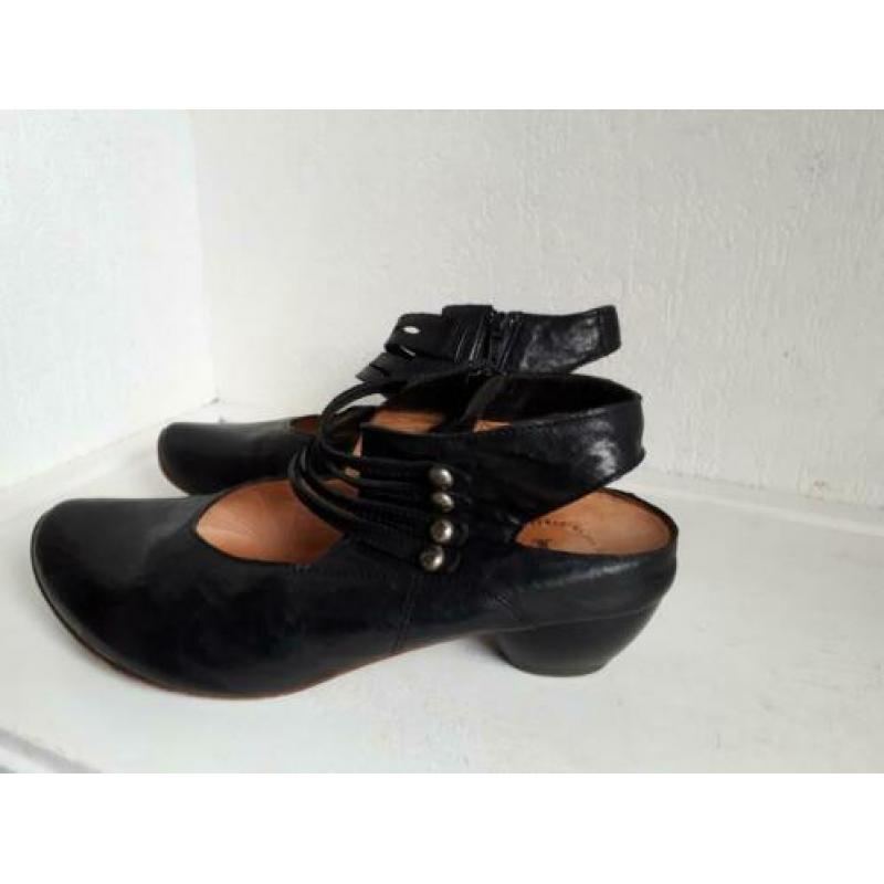 Think! Zwarte leren schoenen mt 39,5 Charlotte Nouvelle zgan