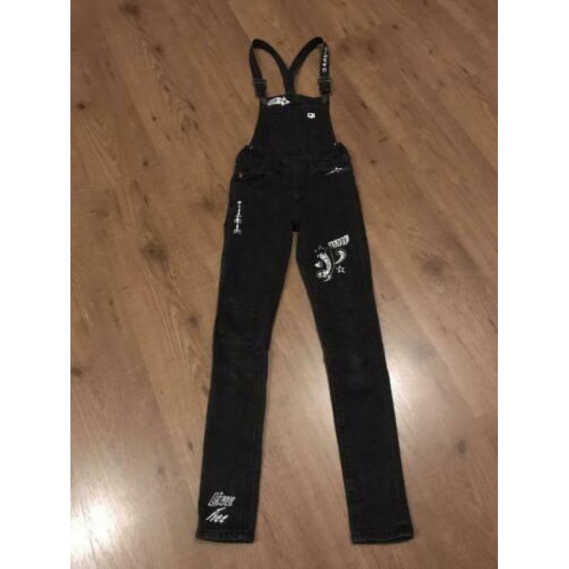 STOERE Zwarte tuinbroek van Coolcat - maat 146/152