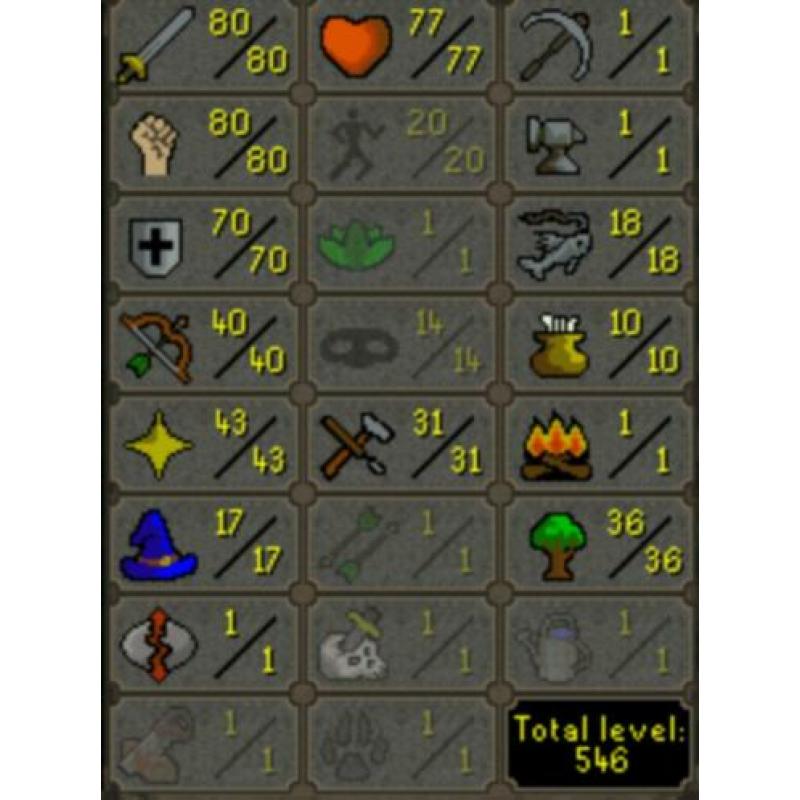 OSRS Accounts Samen voor maar €20,-
