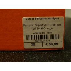 NIEUW Kinder Kunstgras voetbalschoenen Nike Superfly mt 38