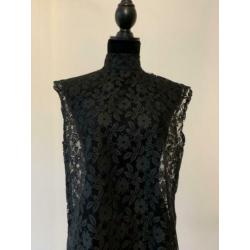 Zwarte kanten vintage see through top SALE