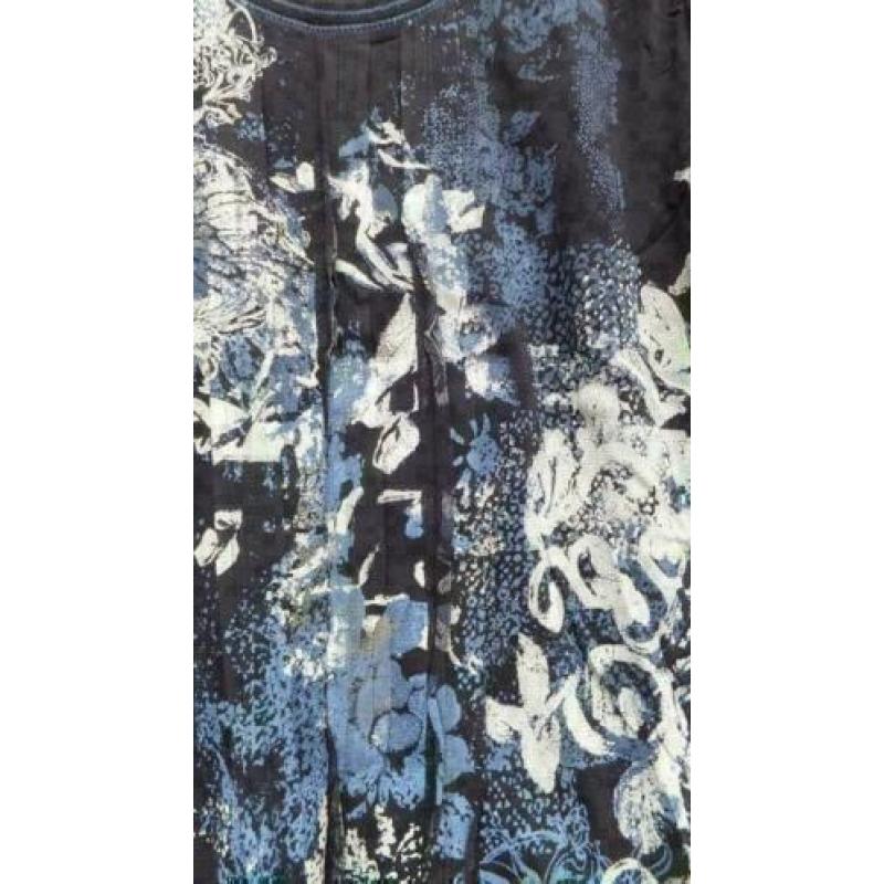 GERRY WEBER donkerblauw/zilver dubbellaags stretch top mt M