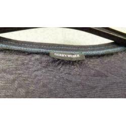GERRY WEBER donkerblauw/zilver dubbellaags stretch top mt M