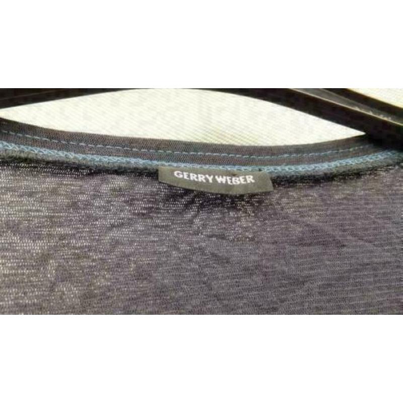 GERRY WEBER donkerblauw/zilver dubbellaags stretch top mt M