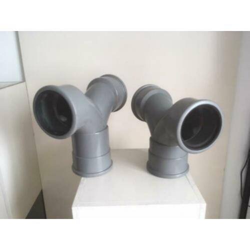 299. Partij PVC Buitenriolerings T-stukken 125mm SN8 met zet