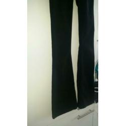 Flared pants zwart spijkerstof