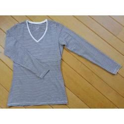SAIL TWIST t- shirt zwart wit streep maat 38 - nieuw -