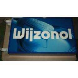 Lichtbak reclame met wijzonol