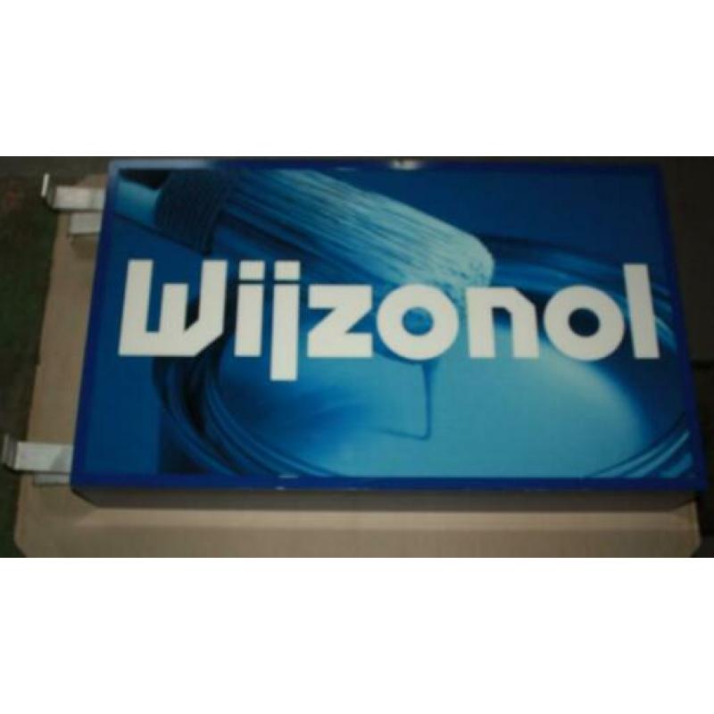 Lichtbak reclame met wijzonol