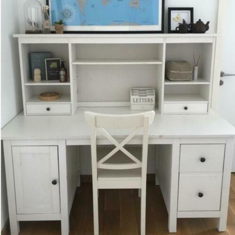 Ikea Hemnes Bureau wit met bovendeel
