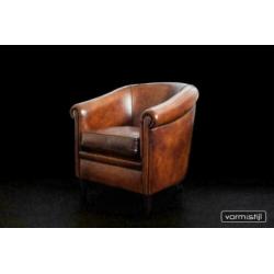 Chesterfield style Clubfauteuils in AA klasse schapenleer