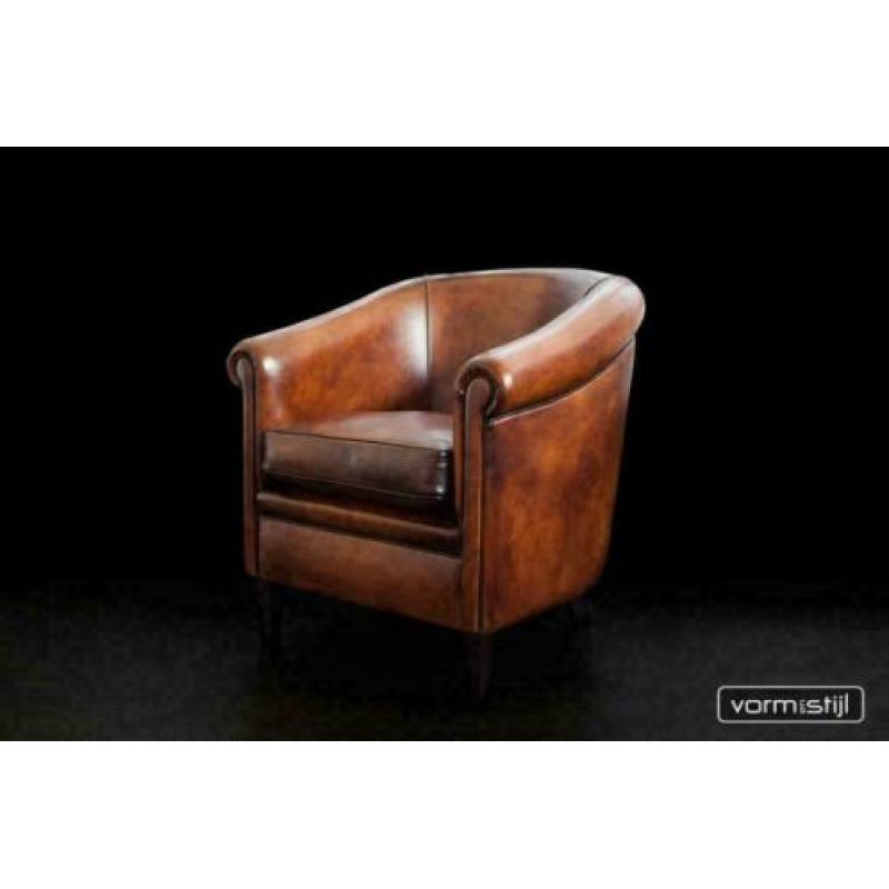 Chesterfield style Clubfauteuils in AA klasse schapenleer