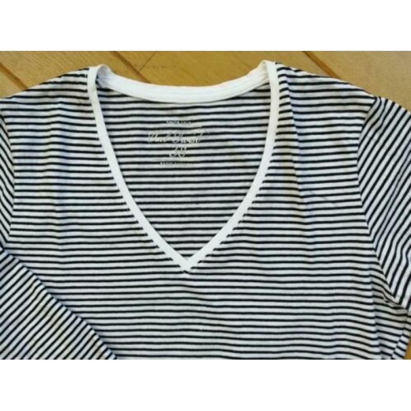 SAIL TWIST t- shirt zwart wit streep maat 38 - nieuw -