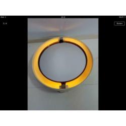 Retro allibert draaibare spiegel met verlichting
