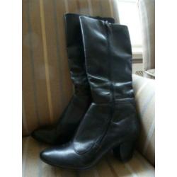 Zwarte leren laarzen, Bronx, mt 36