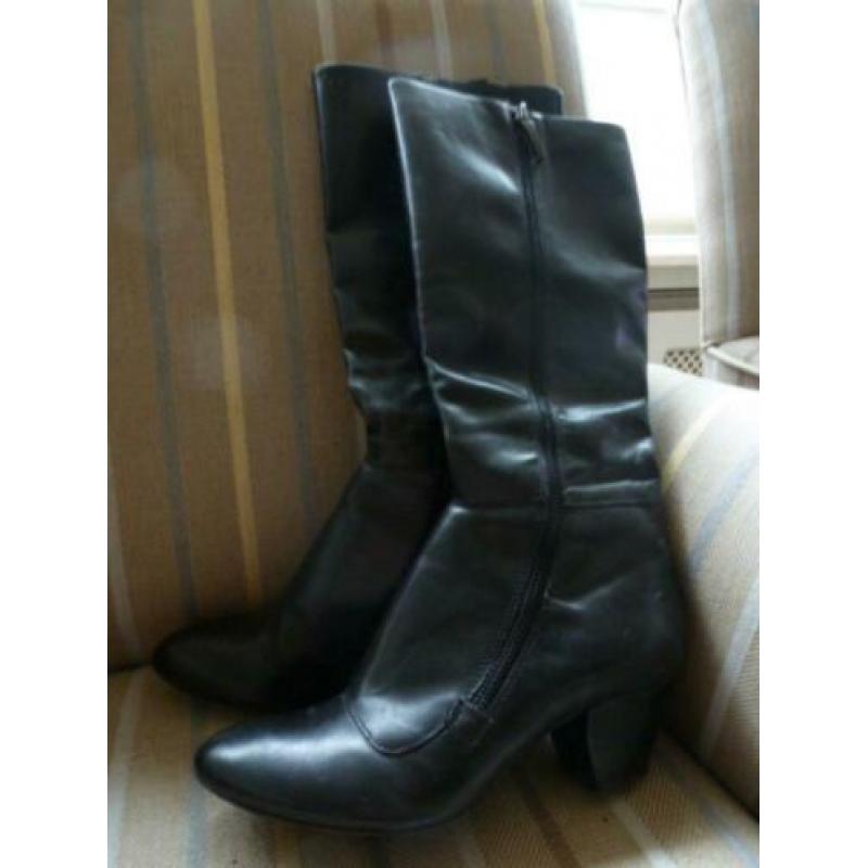 Zwarte leren laarzen, Bronx, mt 36