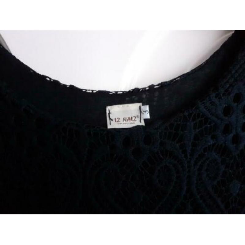Iz naiz- nieuwe zwarte kanten jurk - maat 42