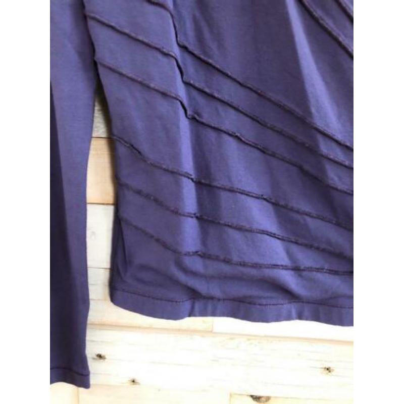 Turnover blauw/paarse overslag top, maat M - wyp