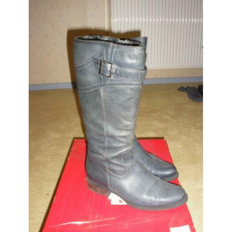 636 Helioform blauwe laarzen maat 5,5 (38,5) kuitwijdte XL