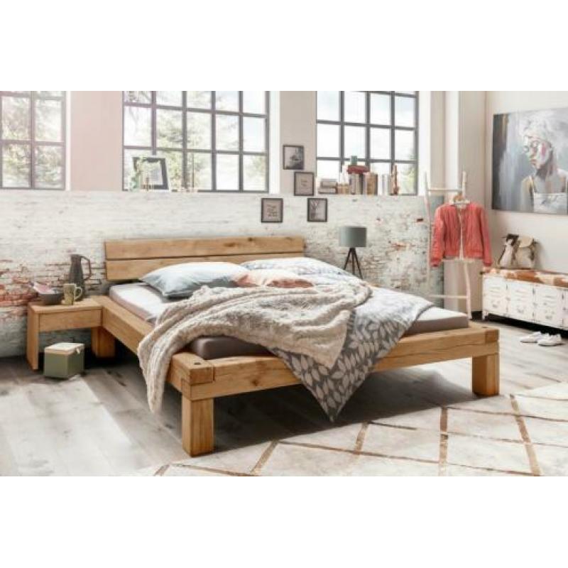 Massief houten bed INGRID. Wild eiken