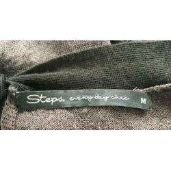 **STEPS**lange ZGAN trui maat M Mauve luxe fijn brei.