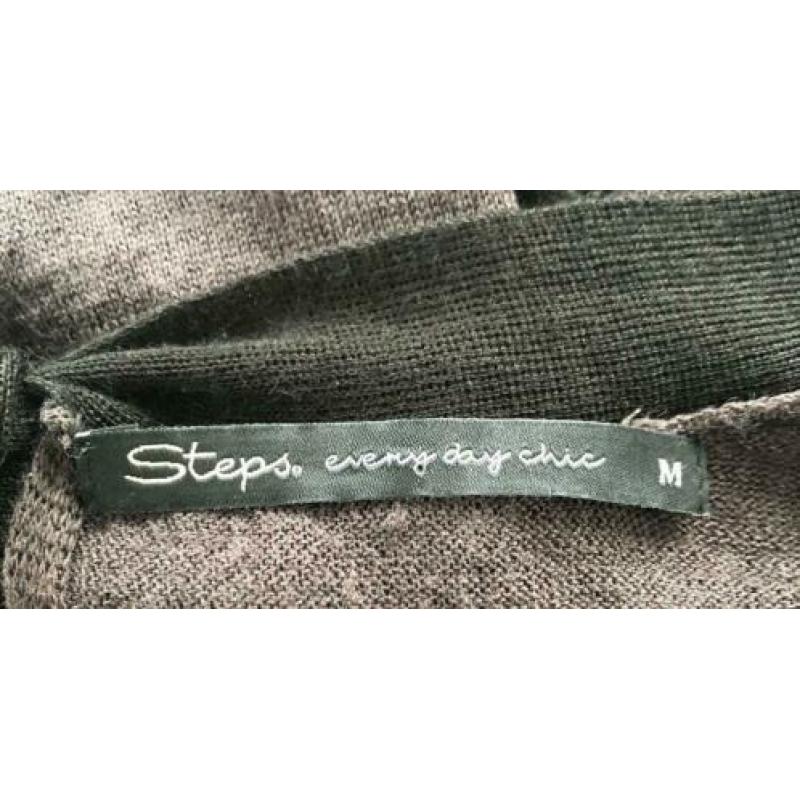 **STEPS**lange ZGAN trui maat M Mauve luxe fijn brei.