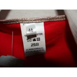 Leuke rood/wit/gouden PIRAAT/ZEEROVER/PIRATES jurk + bolero