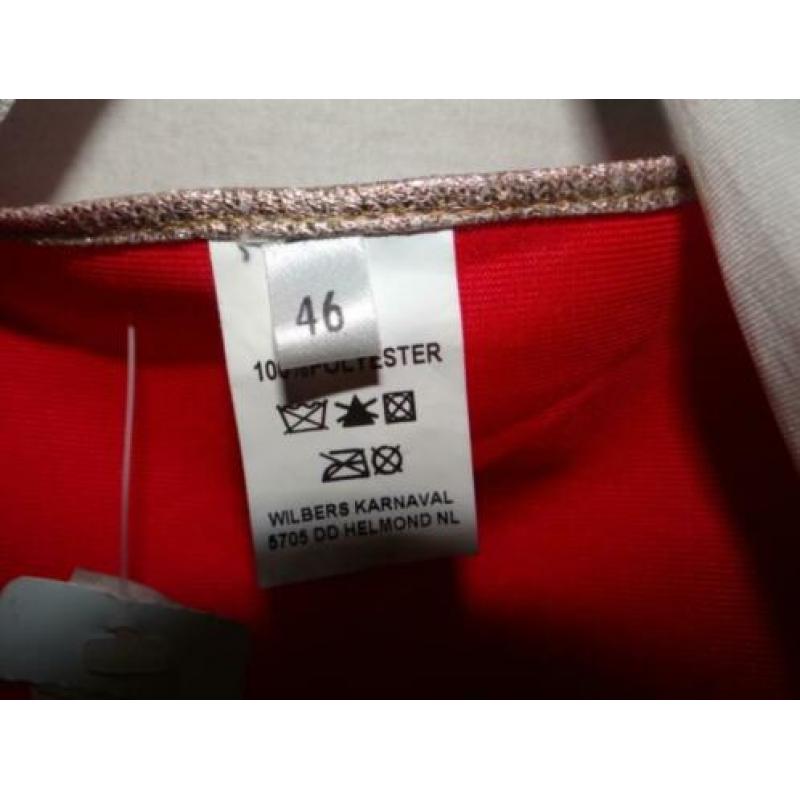 Leuke rood/wit/gouden PIRAAT/ZEEROVER/PIRATES jurk + bolero