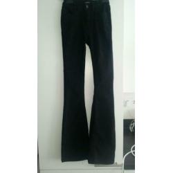 Flared pants zwart spijkerstof
