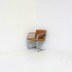 Leren, Zalmkleurige Slede-Stoelen: Fasem BRNO Design