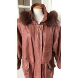 LAPEL prachtige leren jas maat XL vintage retro style