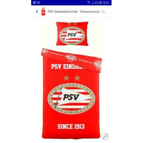 PSV dekbedovertrek 1 persoons NIEUW