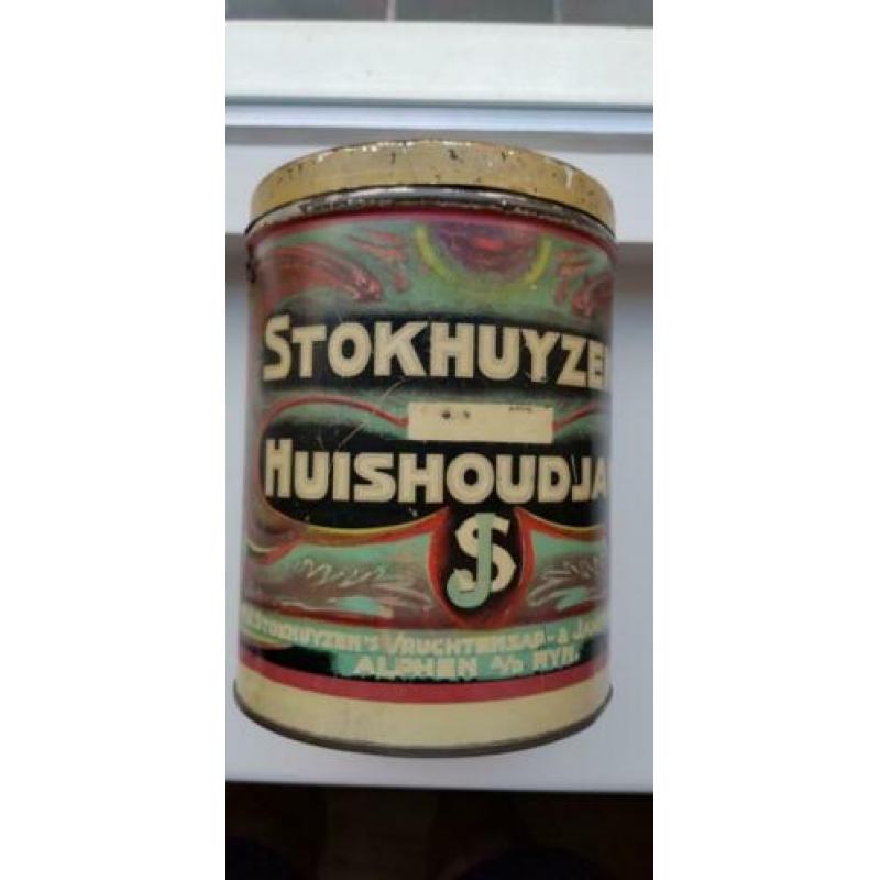 Stokhuyzen's Huishoudjam blik Alpen a/d Rijn