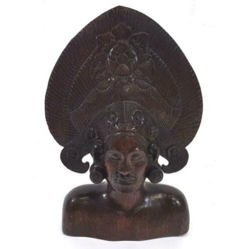 Bali Buste Hout Handgemaakt Vintage 32cm