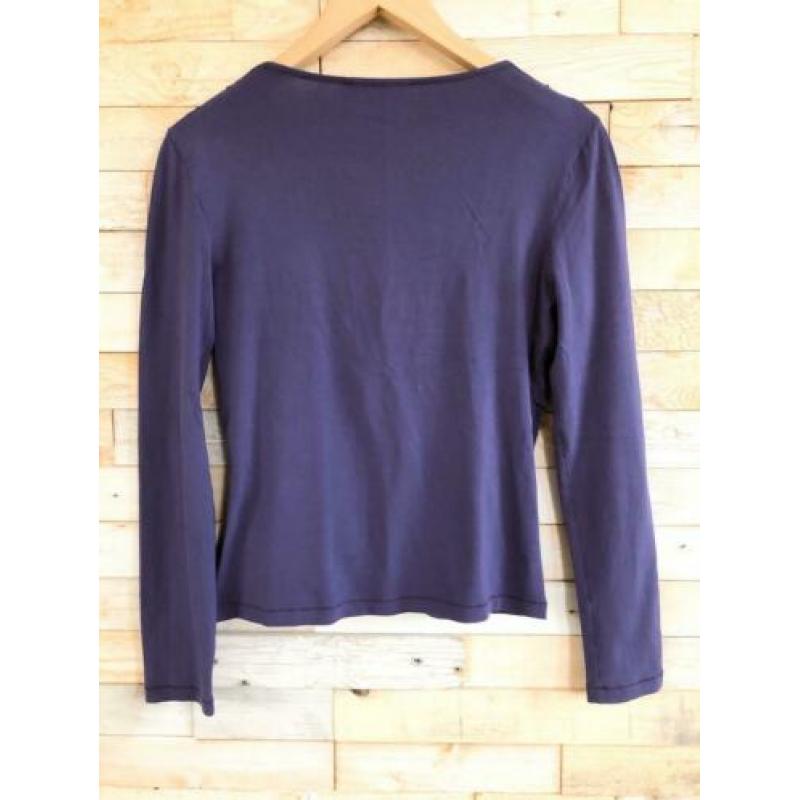 Turnover blauw/paarse overslag top, maat M - wyp