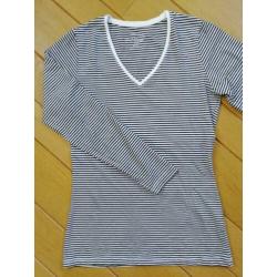 SAIL TWIST t- shirt zwart wit streep maat 38 - nieuw -