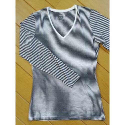 SAIL TWIST t- shirt zwart wit streep maat 38 - nieuw -