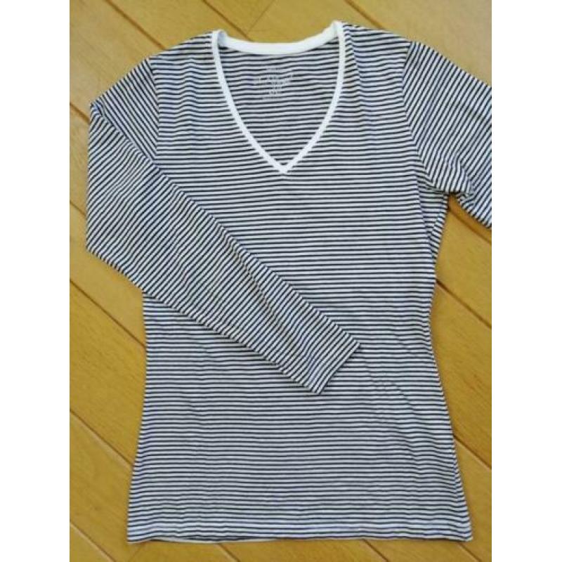 SAIL TWIST t- shirt zwart wit streep maat 38 - nieuw -