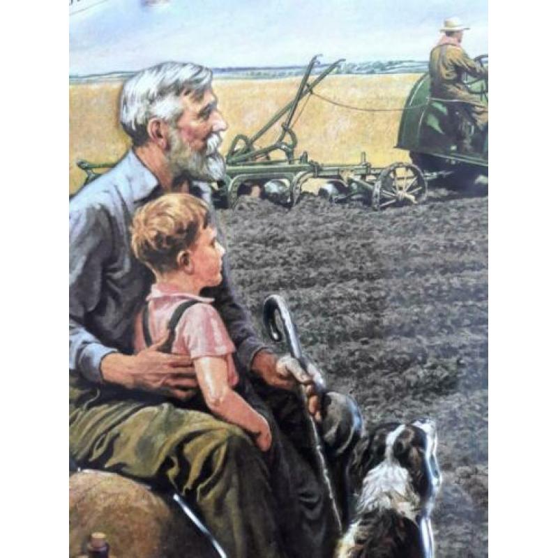 Origineel JOHN DEERE metalen wandbord