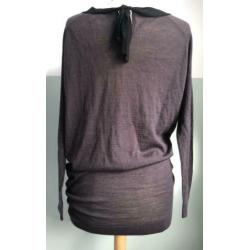 **STEPS**lange ZGAN trui maat M Mauve luxe fijn brei.