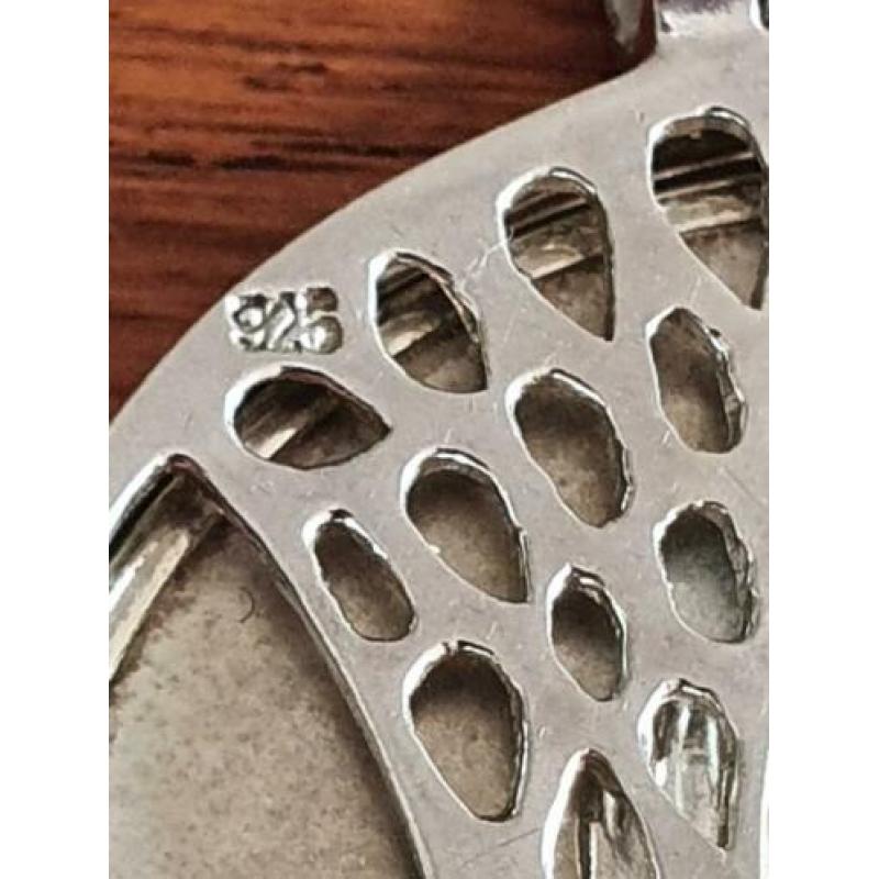 Zilveren (925)MI MONEDA pendant + 2 munten + 2 kettingen